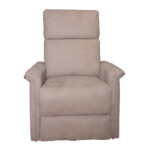 Moritz Fabric Glider Recliner Sofa; 1-Seater, Light Grey