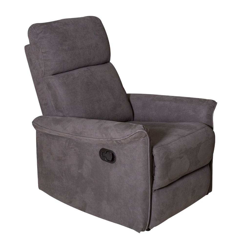 Moritz Fabric Recliner Sofa; 1-Seater, Grey 1