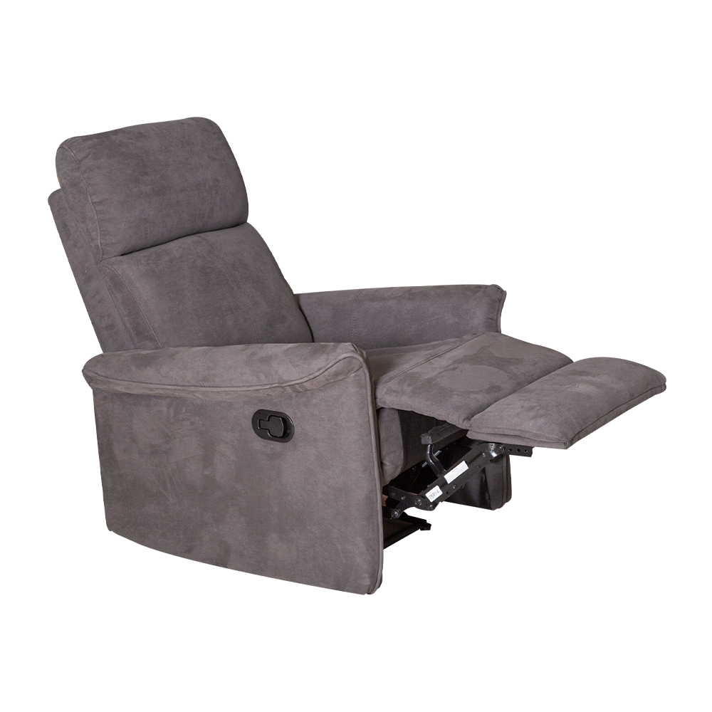 Moritz Fabric Recliner Sofa; 1-Seater, Grey