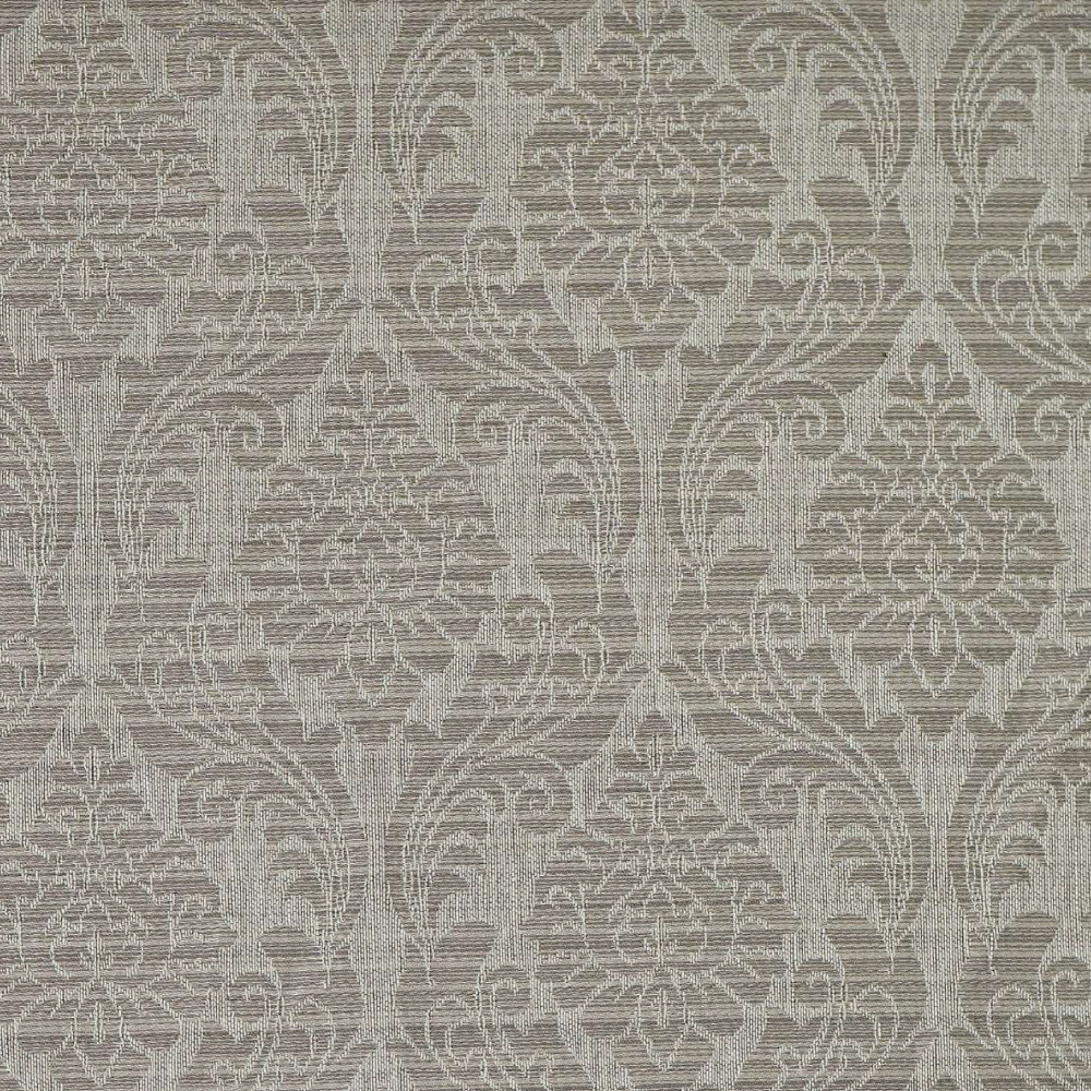 Dustin: Vista Damask Pattern Upholstery Furnishing Fabric; 280cm, Taupe 1