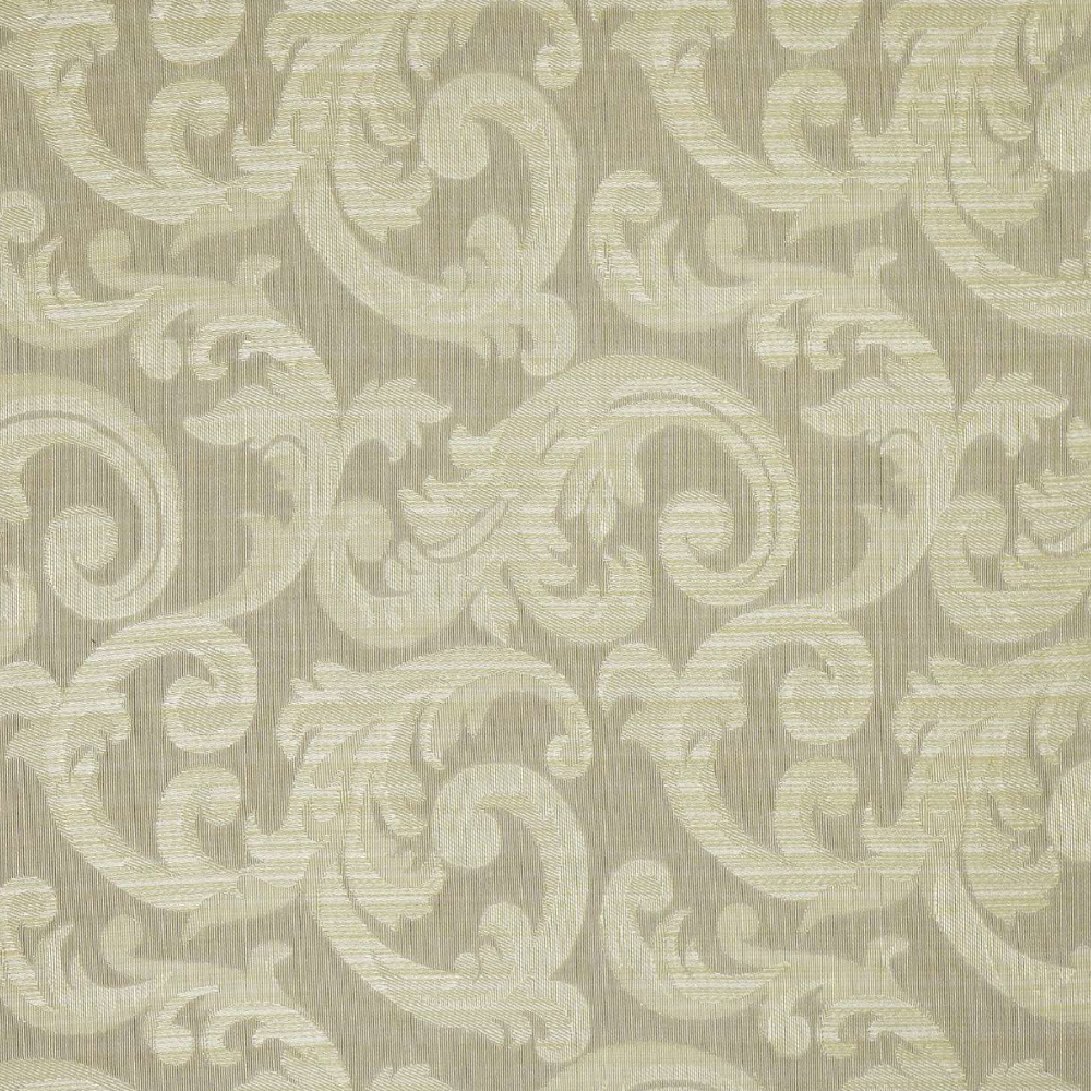 Dustin: Vista Brocade Pattern Upholstery Furnishing Fabric; 280cm, Grey/Olive Green 1