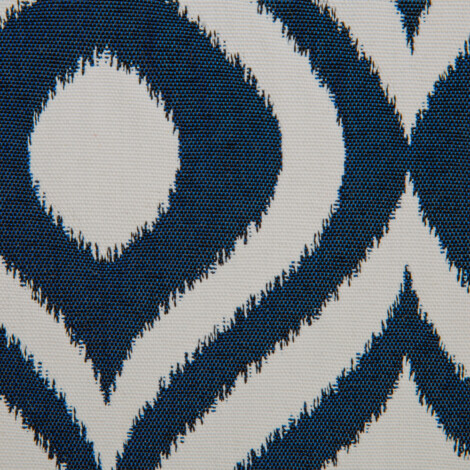 Pinamar: Ateja Ikat Pattern Outdoor Furnishing Fabric; 140cm, Blue/White 1