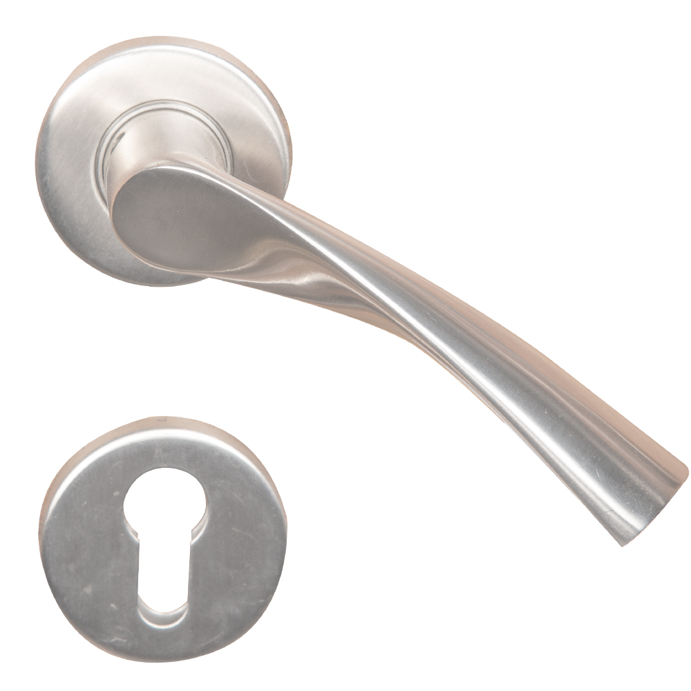 LH002 – Solid Stainless Steel Lever Handle, Satin 1