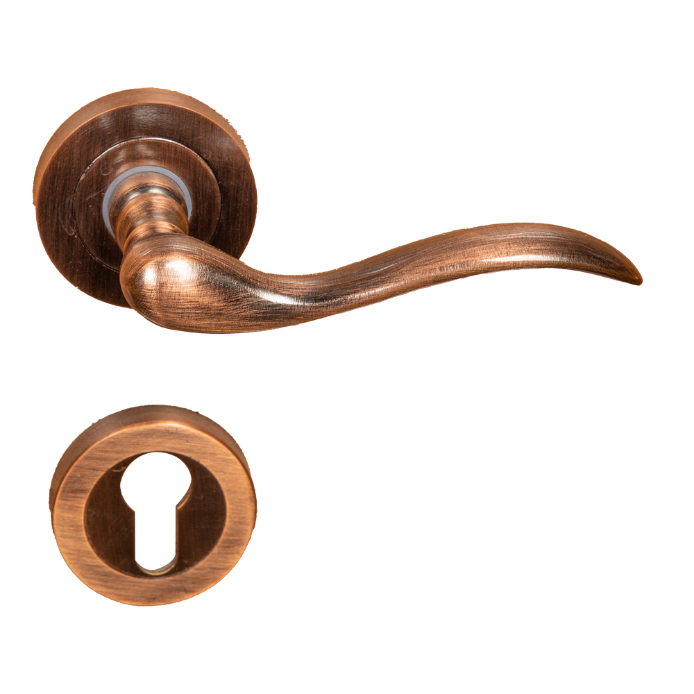 LB420 – Brass Lever Handle,  Antique Copper 1