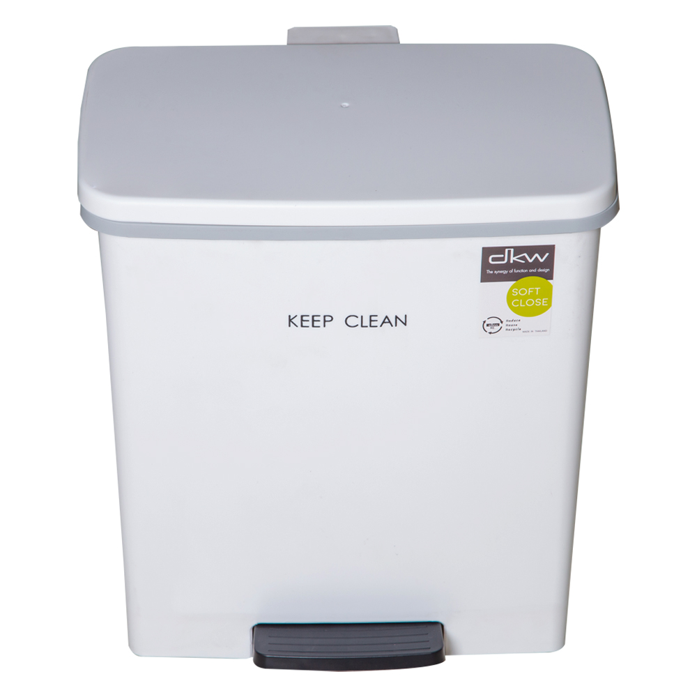 Printed Step Bin-Soft Closing; 10Lts, White/Grey 1