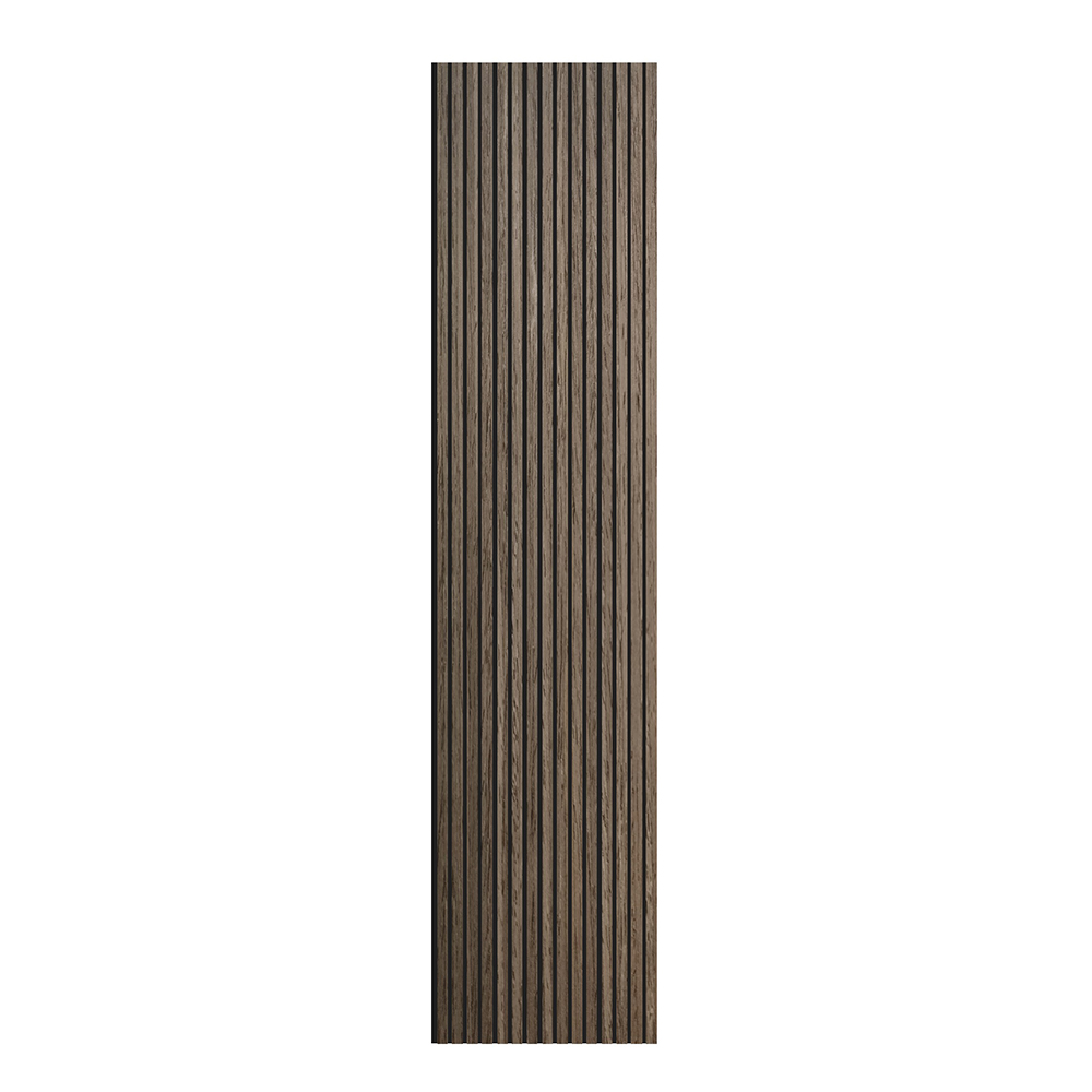 Wood Veneer Acoustic Slat Wall Decor Panel with 9mm Felt; (290x60x2