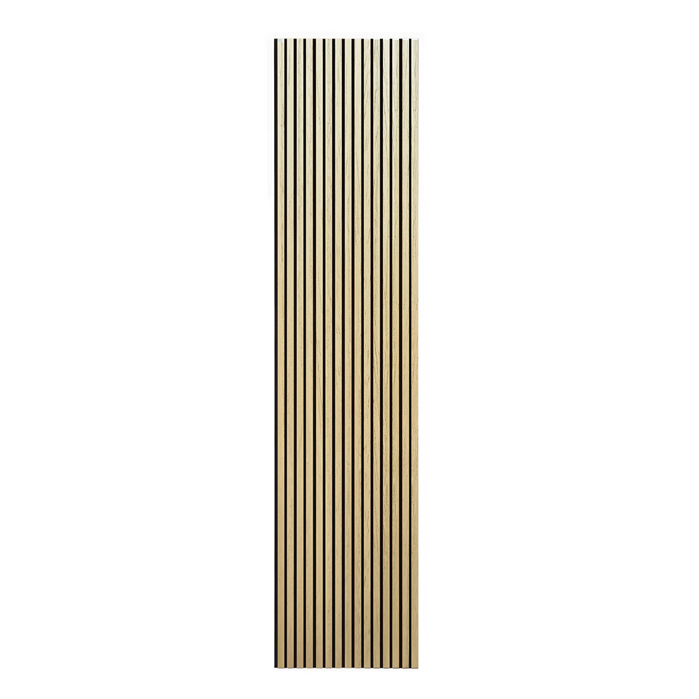 Wood Veneer Acoustic Slat Wall Decor Panel with 9mm Felt; (290x60x2