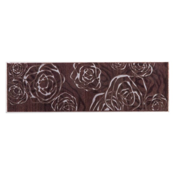 Golden Wood Rose: Ceramic Border Tile; (08.0x25.0)cm, Oak
