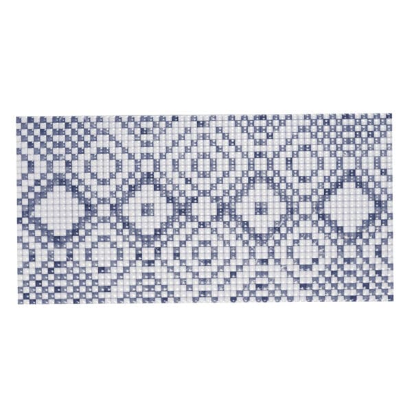 Tom Bordado Azul: Ceramic Decor Tile; (30.0x60.0)cm