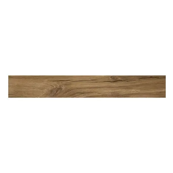 Treverkfusion: Matt Porcelain Tile; (10.0x70.0)cm, Brown