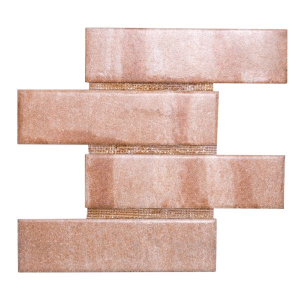 Baltimor Reddish Assim: Matt Porcelain Mosaic Tile (30.0x39.0)cm