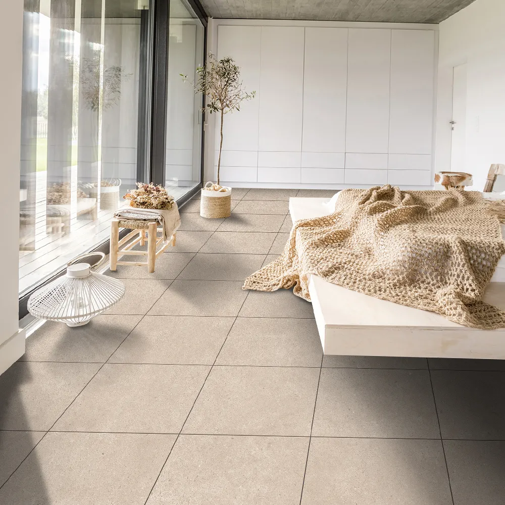 Genoa: Matt Porcelain Tile ((60.0x60.0))cm, Sand