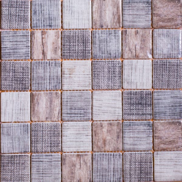 LA18054F: Fabric Backsplash Glass Mosaic Tile (30.0x30.0)cm, Grey