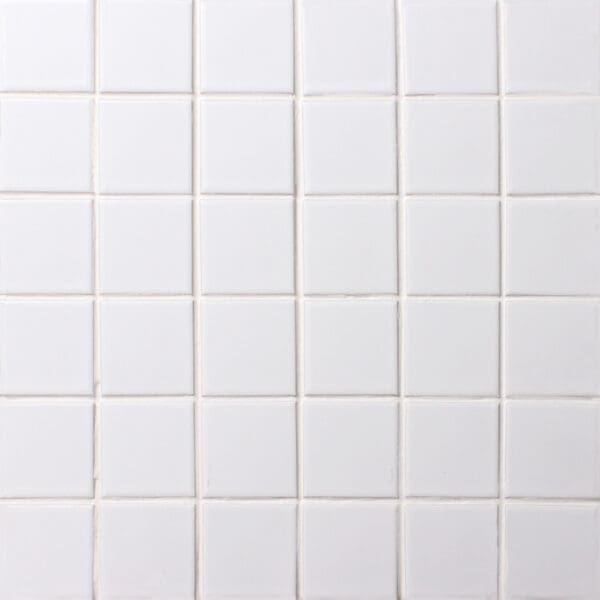1005: Porcelain Mosaic Tile: (30.6x30.6)cm, Matt White