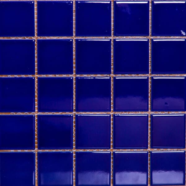 Glossy Blue Porcelain Mosaic Tile