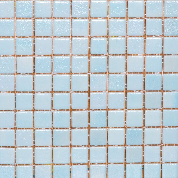 510-Plain: Swimming Pool Glass Mosaic Tile (31.7x31.7)cm, Light Blue