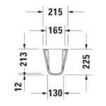 D-Code: Semi-Pedestal for 45cm basin: White