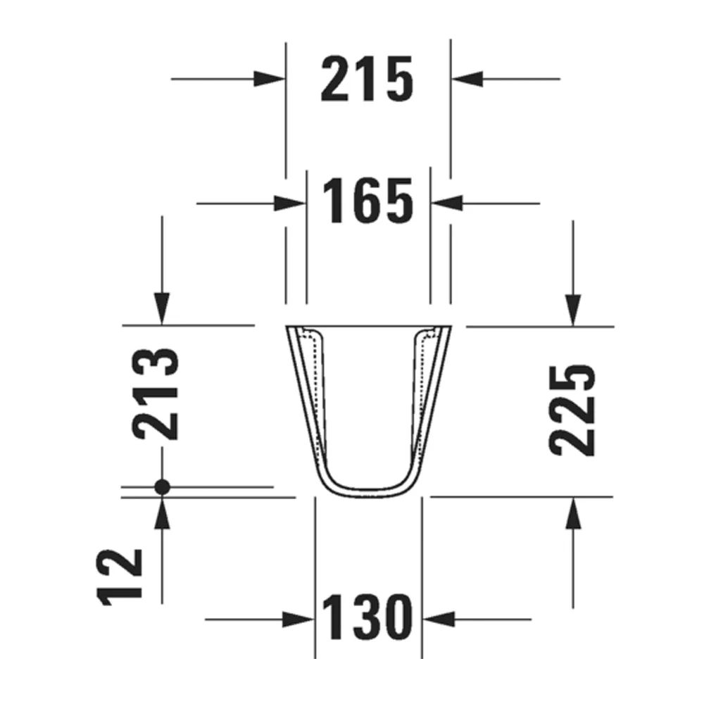 D-Code: Semi-Pedestal for 45cm basin: White
