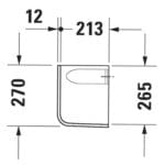D-Code: Semi-Pedestal for 45cm basin: White