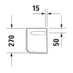 D-Code: Semi-Pedestal for 45cm basin: White