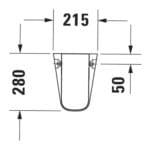 D-Code: Semi-Pedestal for 45cm basin: White