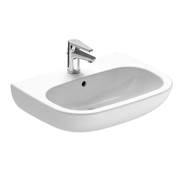 D-Code: Washbasin, 1Tap Hotel, 60cm, White