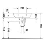 D-Code: Washbasin, 1Tap Hotel, 60cm, White