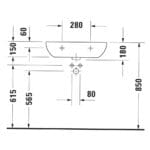 D-Code: Washbasin, 1Tap Hotel, 60cm, White