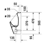 D-Code: Urinal Bowl: Visible Inlet: White