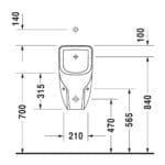 D-Code: Urinal Bowl: Visible Inlet: White