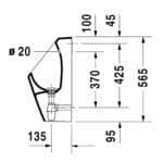 D-Code: Urinal Bowl: Concealed Inlet, White