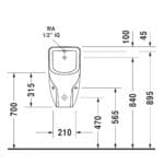 D-Code: Urinal Bowl: Concealed Inlet, White