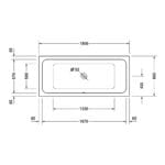 D-Code: Bathtub (180x80)cm, White