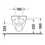Duravit: D-Code: WC Pan:Wall Hung:White extended 700 #22280900002