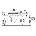 Duravit: D-Code: WC Pan:Wall Hung:White extended 700 #22280900002