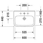 DuraStyle: Wash Basin: White, 60cm
