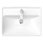 D-Neo: Counter Top Basin 1 Tap Hole And Overflow; 60cm, White