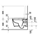 Me by Starck Sensowash: Rimless WC Pan Wall Hung: 57.5cm, White