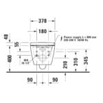 Me by Starck Sensowash: Rimless WC Pan Wall Hung: 57.5cm, White