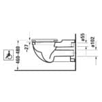 Starck 3: WC Pan Wall Hung Disabled: White