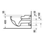 Starck 3: WC Pan Wall Hung Disabled: White