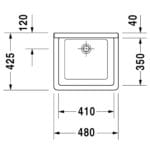 Starck 3: Utility Basin, 48cm, White