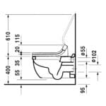 Duravit: Starck 3: Sensowash: WC Pan,Wall Hung,White #222609