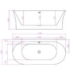 FSHN: Freestanding BathTub: (170x80x60)cm, White