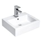 Nova: Counter Top Basin : (50)cm, 1Tap Hole, White