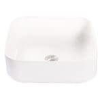 TAPIS Art-Deco: Washbasin With Waste; 38.5x35.5x14cm,White