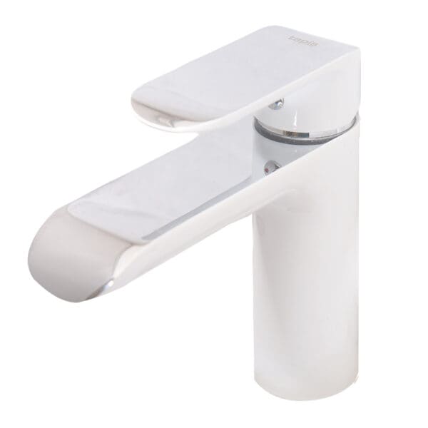 Yolanda: Basin Mixer With Pop Up Waste, Chrome Plated/White