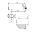 Electronic Wash Basin Tap, Wall Mount; Modus E HD-K; Battery Operated