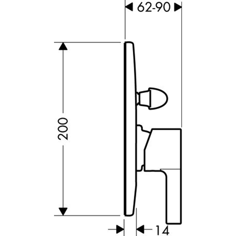 Hansgrohe Metris S : Finish Set, S/Lever : C.P.#31467