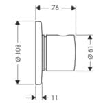Hansgrohe: AXOR Uno: Fin. Set for Quattro Valve, CP #38933